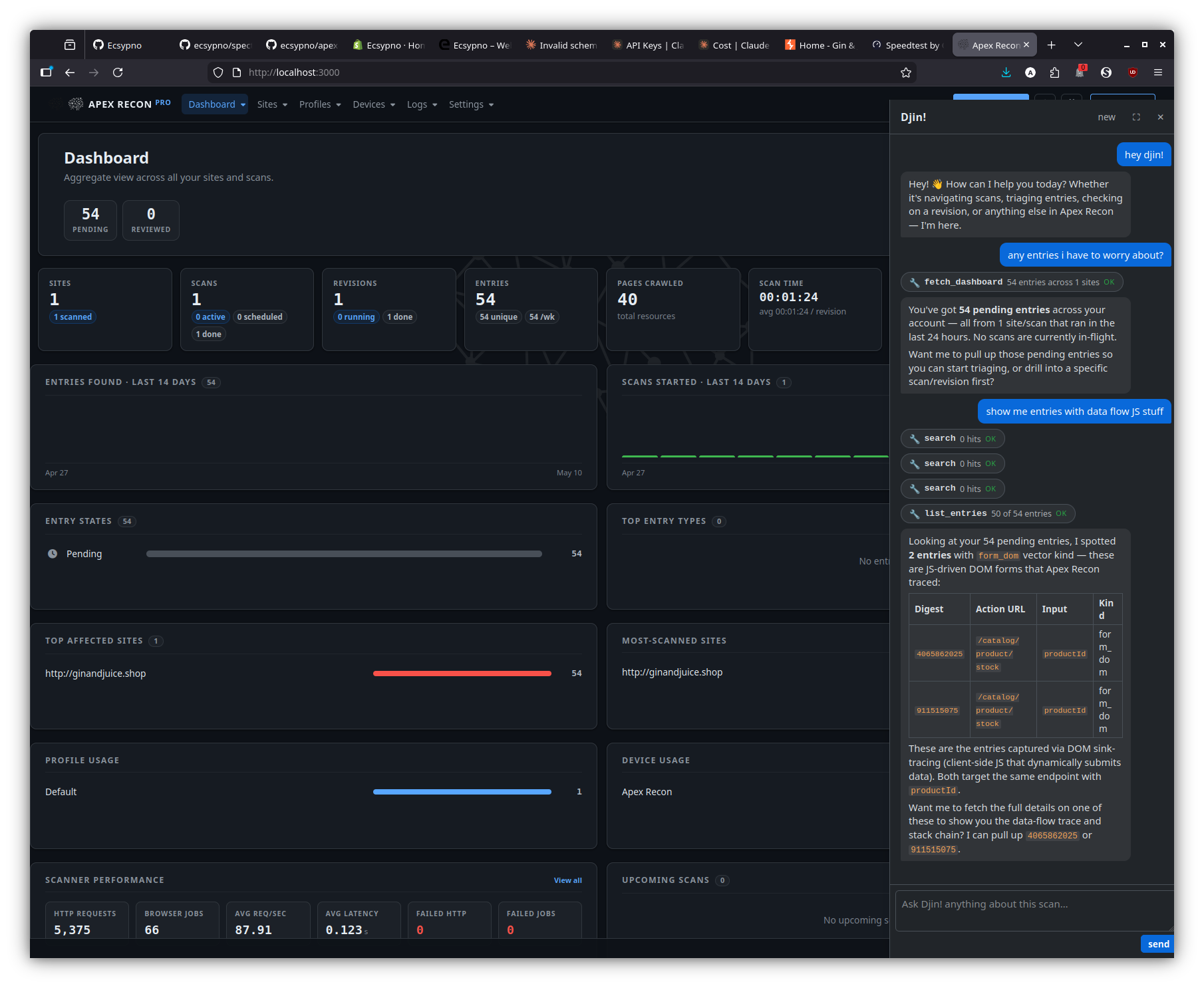 Djin! — dashboard answer